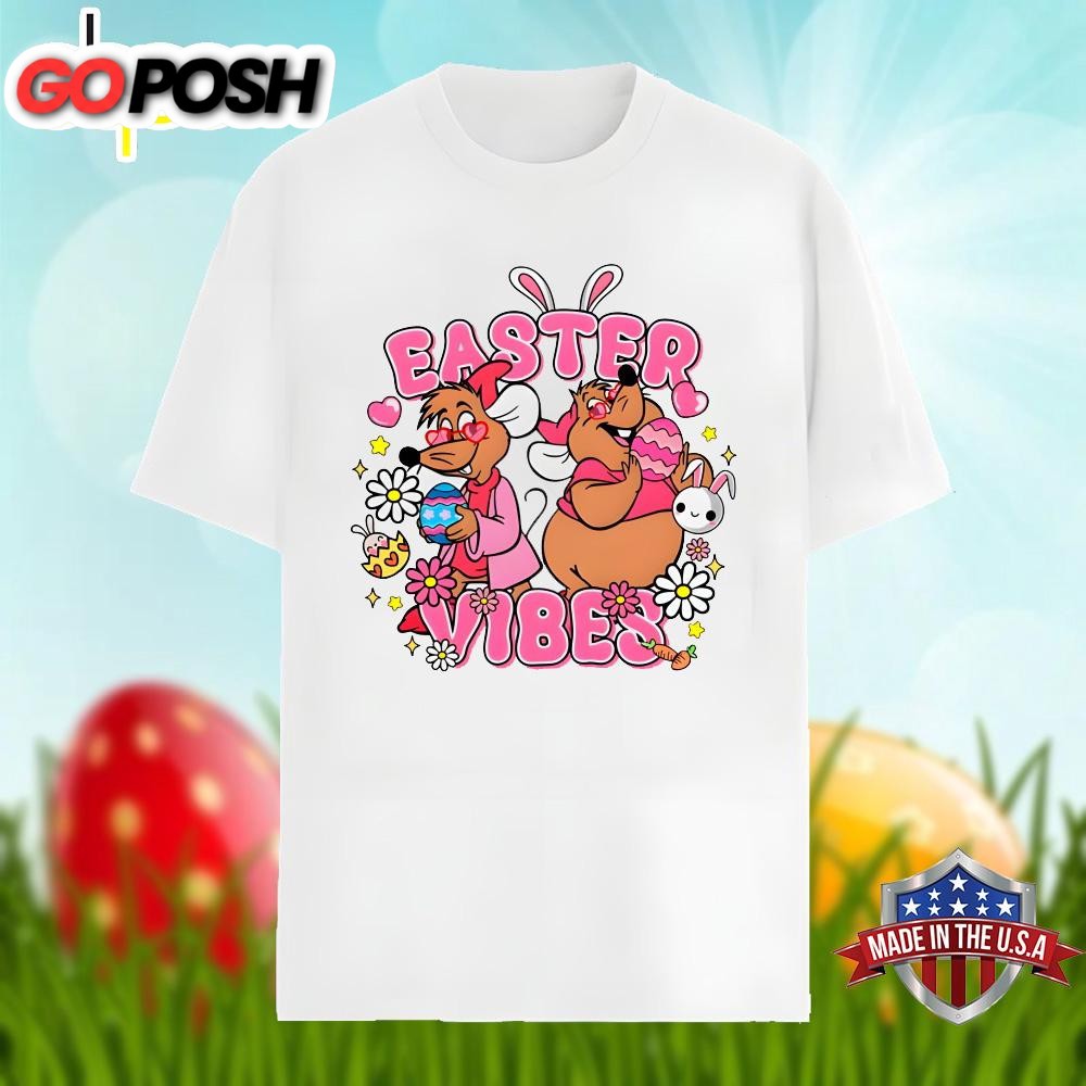 Easter Vibes With Cinderella Jaq And Gus Gus Shirt Men Women
