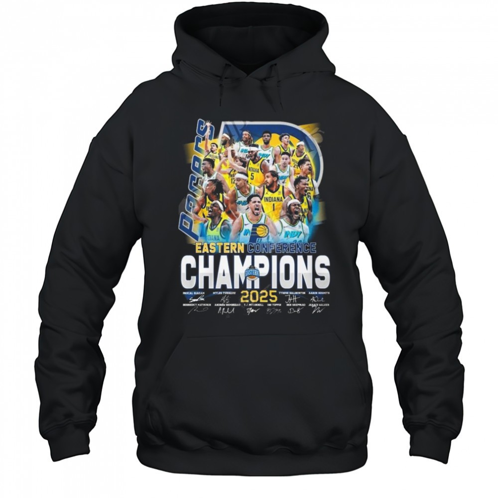 Eastern Conference Champions 2025 Indiana Pacers Signatures Shirt