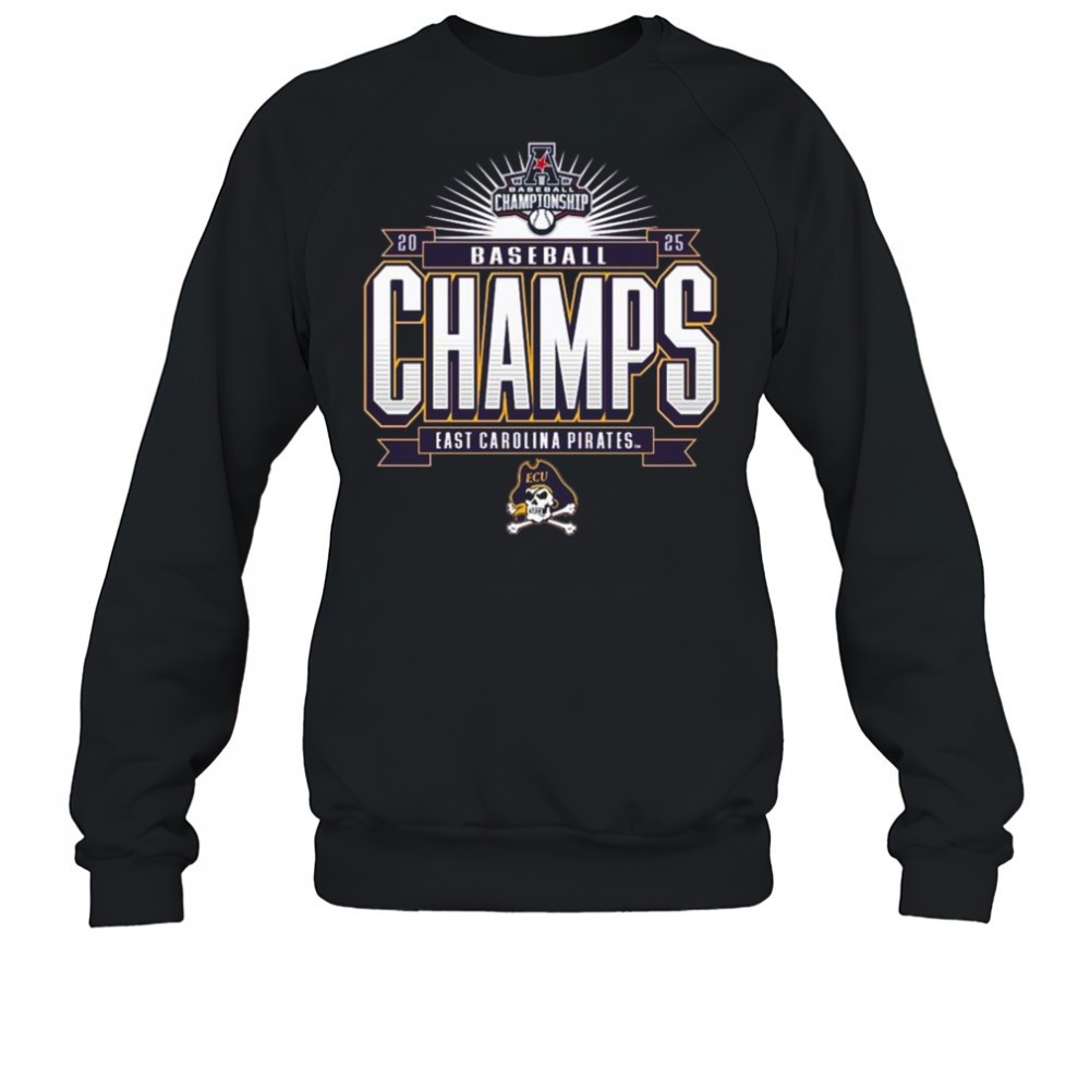 ecu-pirates-2025-aac-baseball-tournament-champions-shirt-me04an33 ECU Pirates 2025 AAC Baseball Tournament Champions Shirt