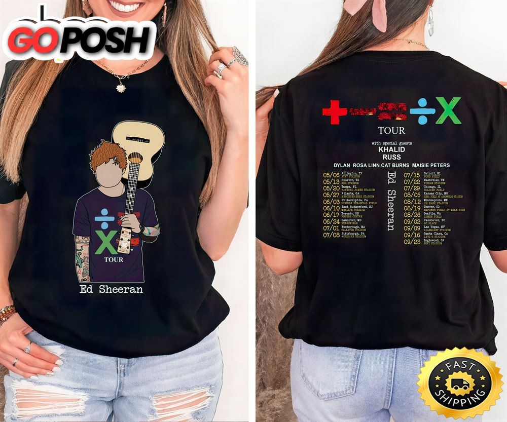 Ed Sheeran Tour 2023 T-Shirt The Mathematics Concert Tee Unisex T-shirt