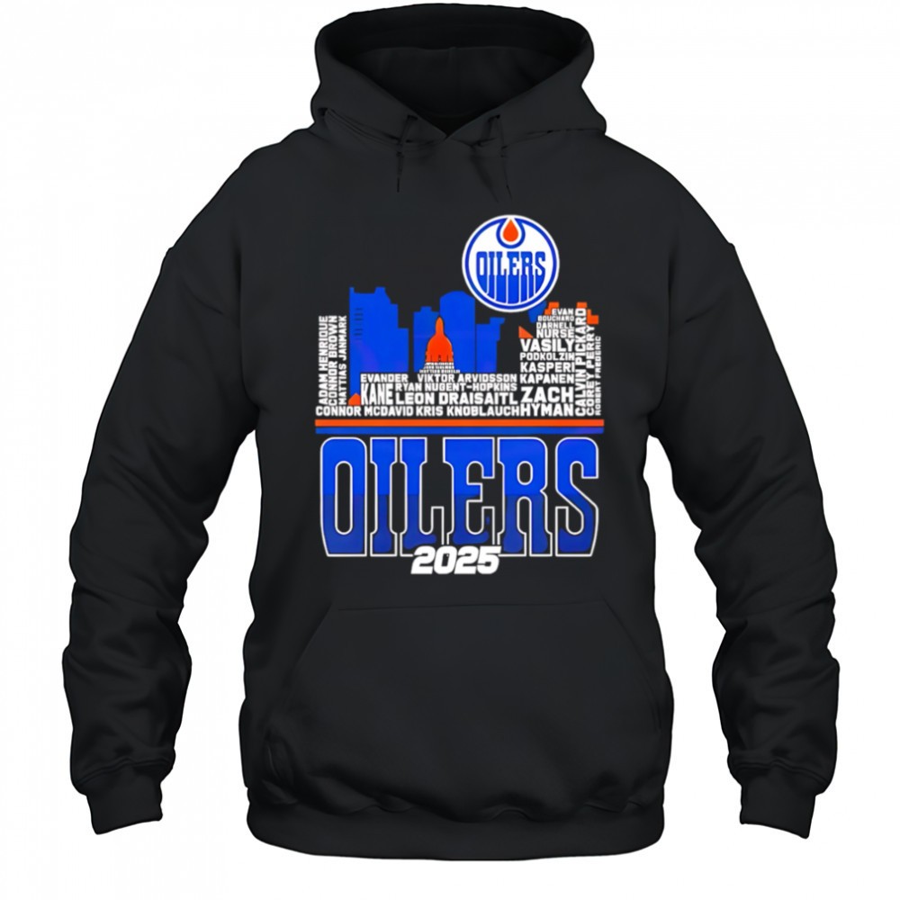 Edmonton Oilers Skyline Players Name 2025 Western Conference Finals shirt