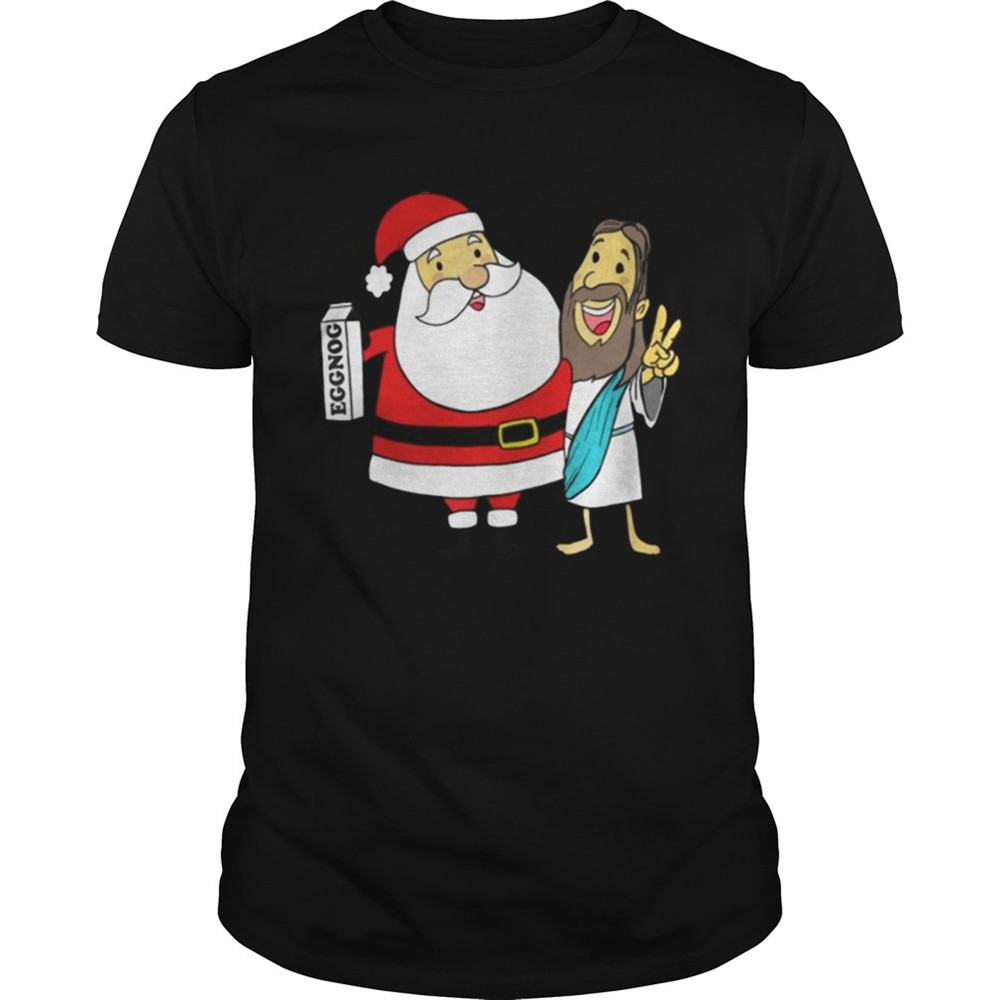 eggnog-santa-and-jesus-christmas-shirt-vpim3gck Eggnog Santa And Jesus Christmas Shirt