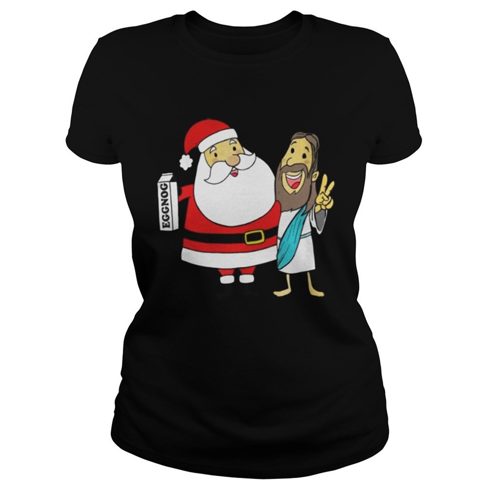eggnog-santa-and-jesus-christmas-shirt-vpim3gck Eggnog Santa And Jesus Christmas Shirt