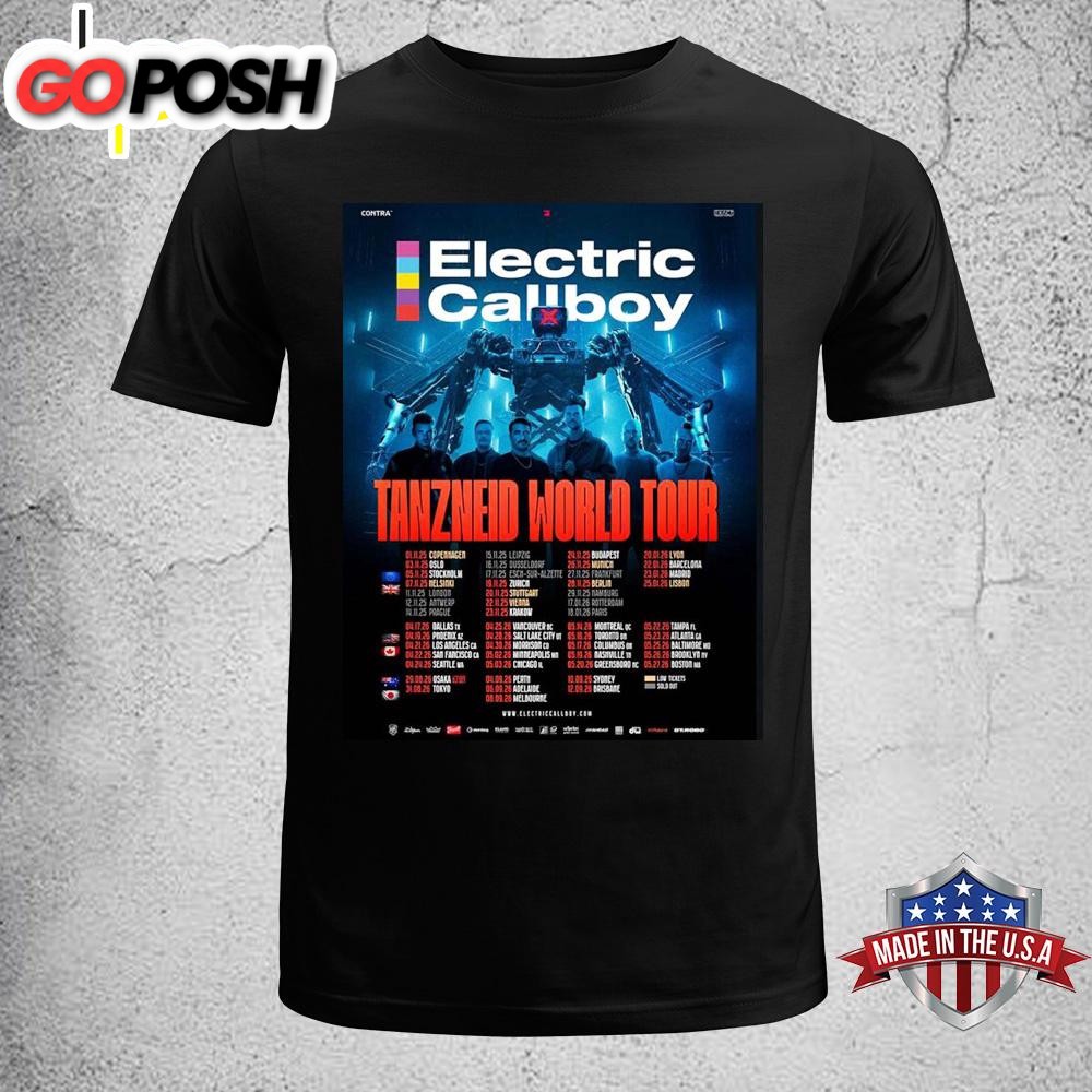 Electric Callboy Tanzneid World Tour 2025 2026 USA Canada Japan And Australia Unisex T-Shirt