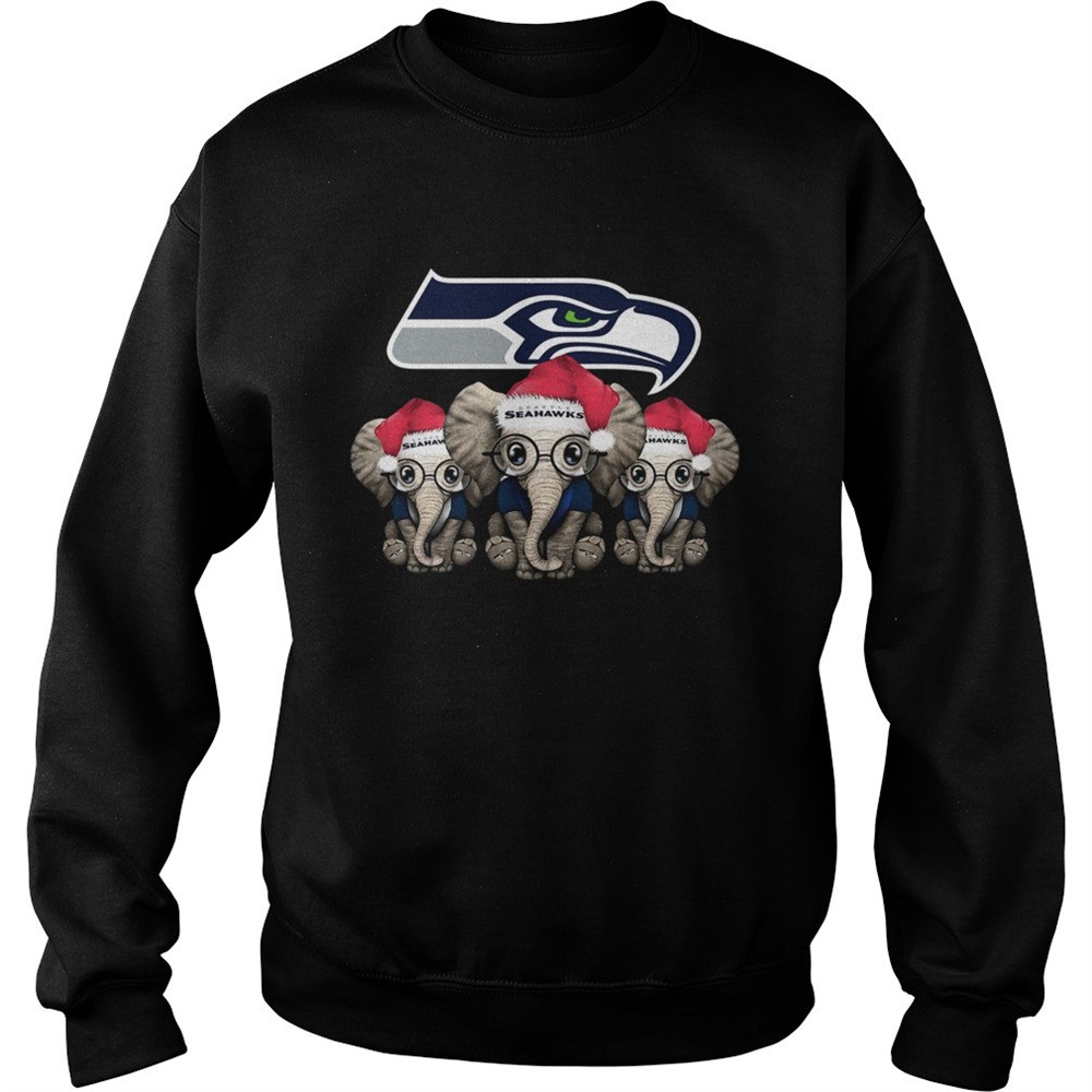 Elephant Santa Seattle Seahawks shirt
