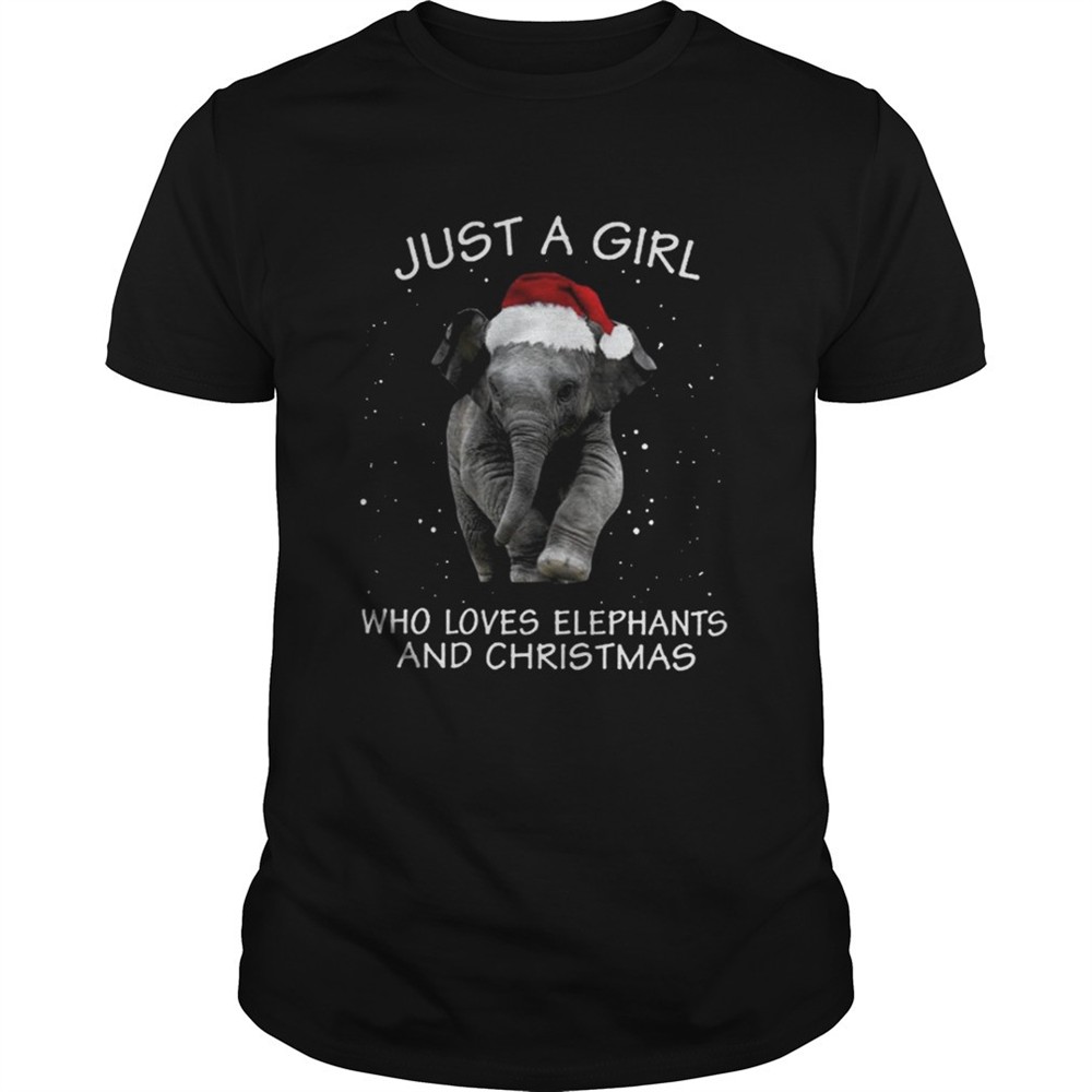 elephants-hat-just-a-girl-who-loves-elephants-and-christmas-shirt-nir0in8m Elephants Hat Just a girl who loves Elephants and christmas shirt