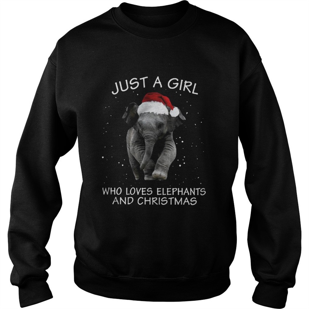 elephants-hat-just-a-girl-who-loves-elephants-and-christmas-shirt-nir0in8m Elephants Hat Just a girl who loves Elephants and christmas shirt
