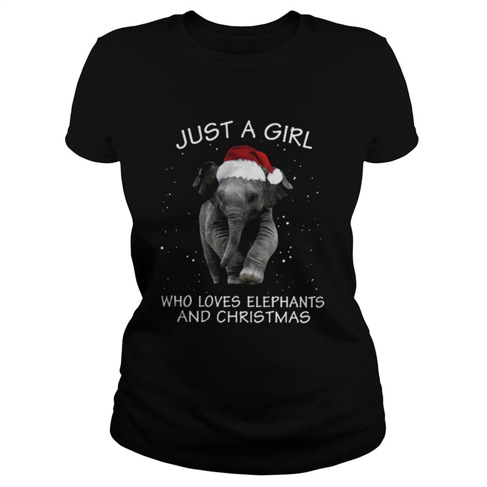 elephants-hat-just-a-girl-who-loves-elephants-and-christmas-shirt-nir0in8m Elephants Hat Just a girl who loves Elephants and christmas shirt