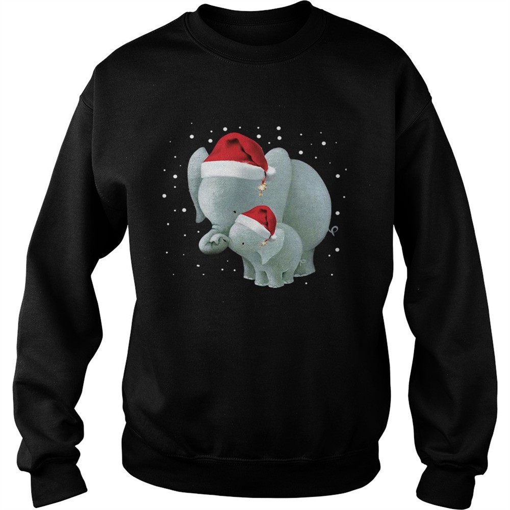 Elephants Mom And Baby Christmas shirt