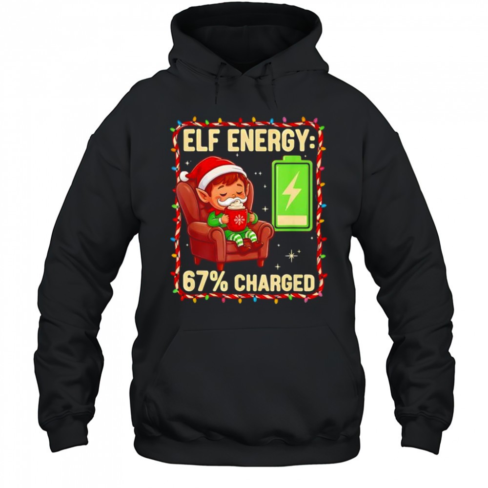 Elf Energy 67 Percent Charged Christmas shirt
