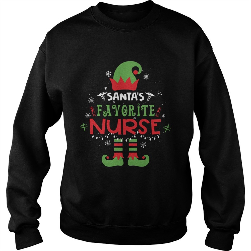Elf Santa Favorite Nurse Christmas shirt