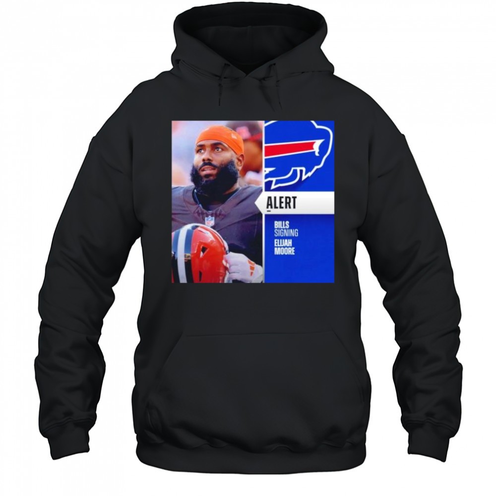 Elijah Moore alert bills signing Buffalo Bills shirt