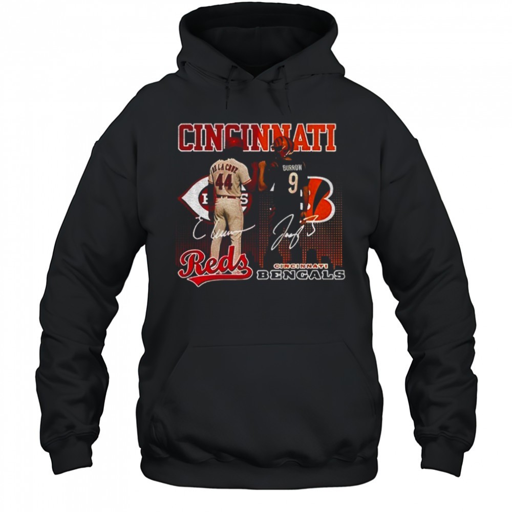 Elly De La Cruz Cincinnati Reds Joe Burrow Cincinnati Bengals signature sports shirt