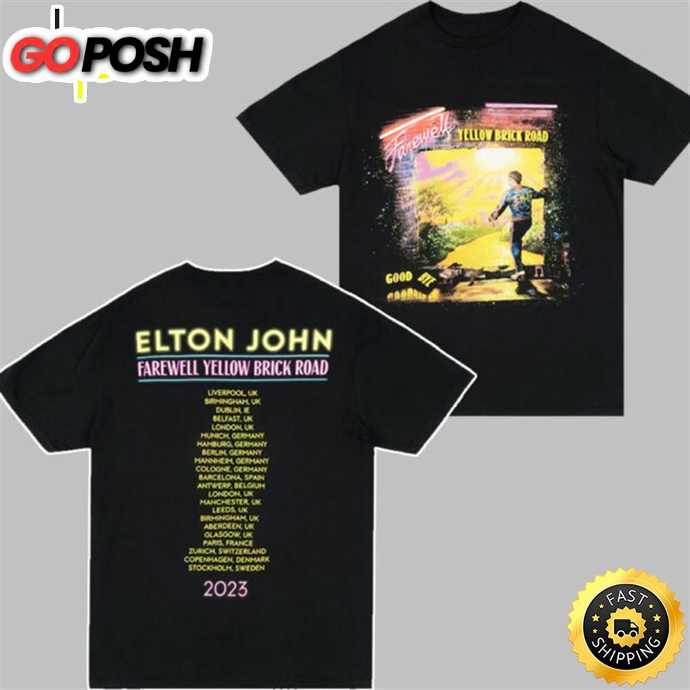 Elton John Farewell Neon Tour Euuk 2023 Tshirt