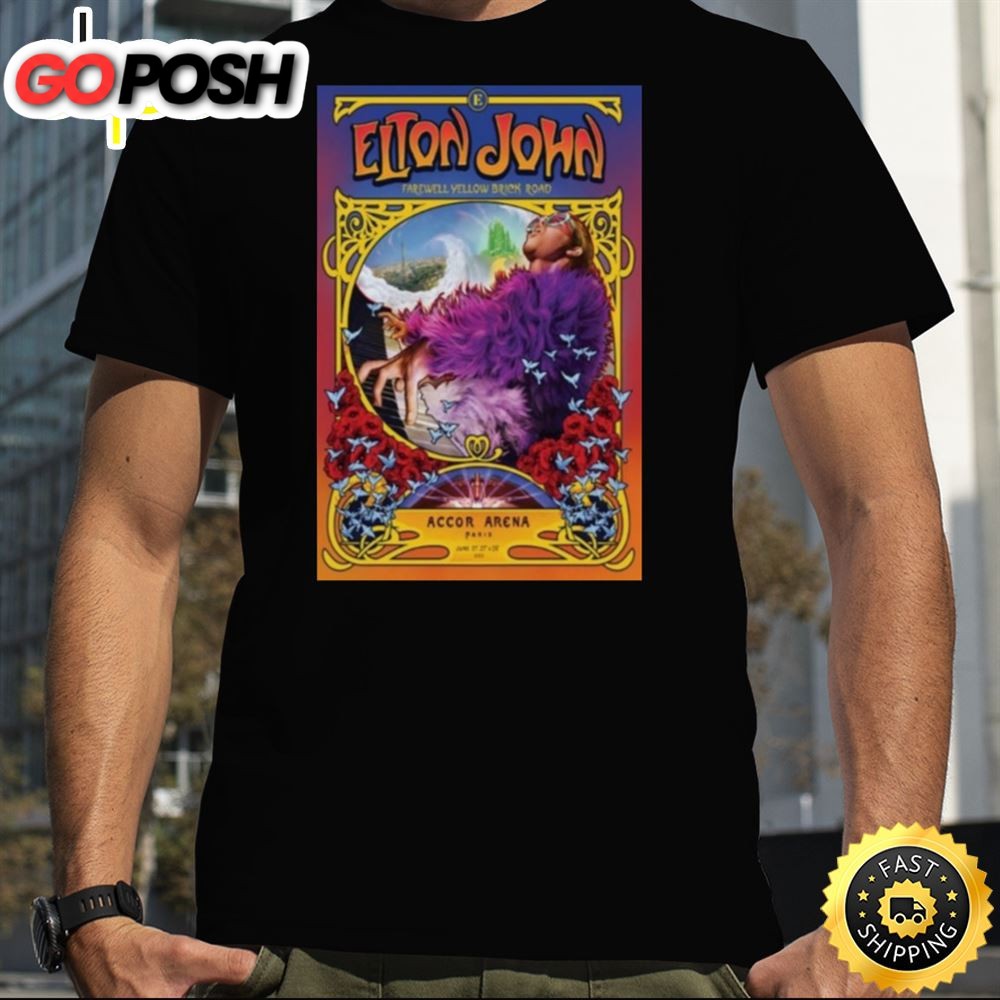 Elton John Farewell Yellow Brick Road Tour Accor Arena Paris 2025 Shirt