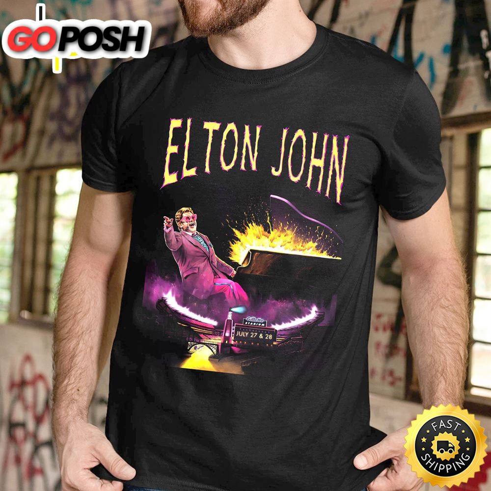 Elton John Foxborough Farewell Yellow Brick Road Tour Unisex T-shirt