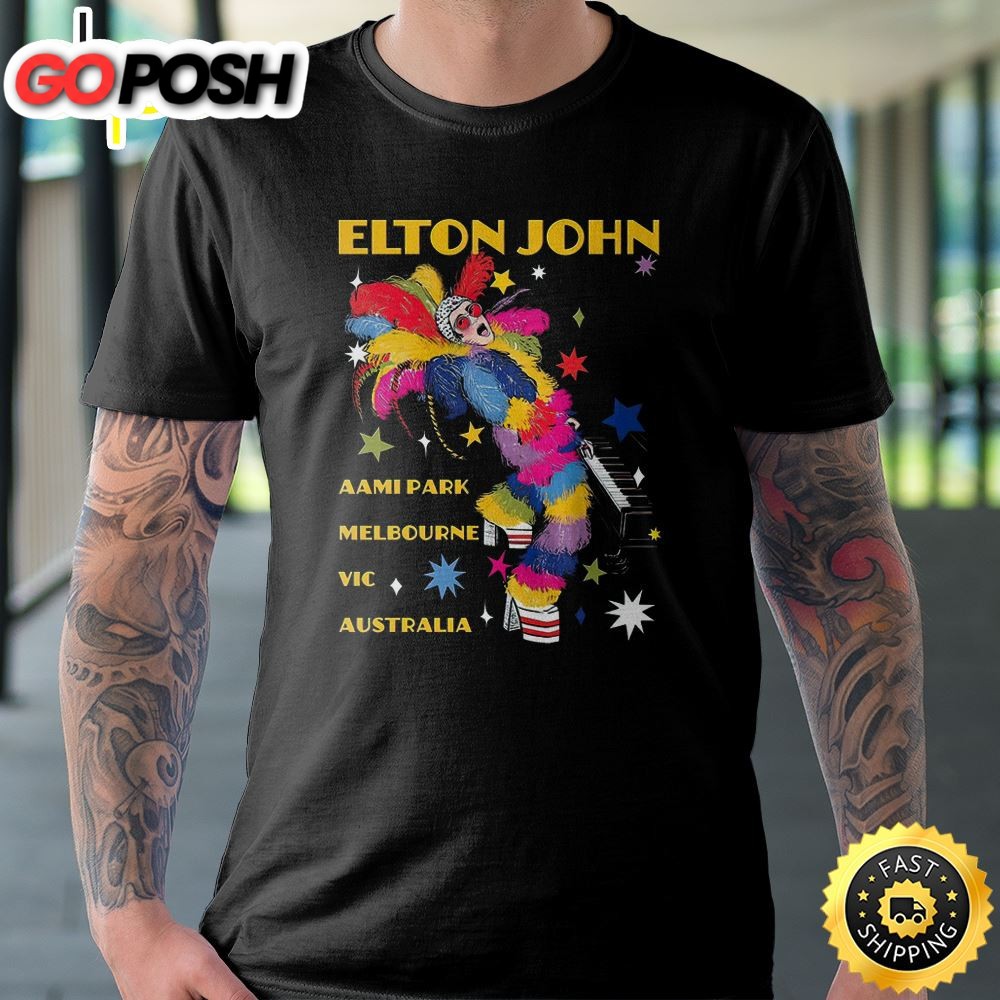 Elton John January 13 And 14 2025 Aami Park Melbourne Vic Australia Unisex Tshirt