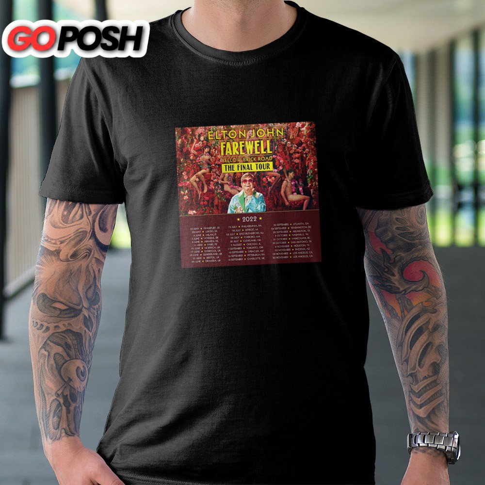 Elton John The Final Tour 2025 Farewell Yellow Brick Road Unisex Tshirt