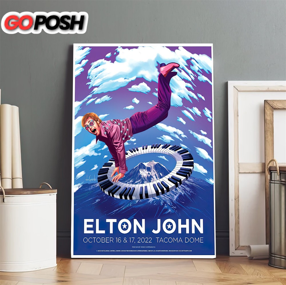 Elton John Tour 2025 Tacoma Dome October 16th, 17th Poster Canvas