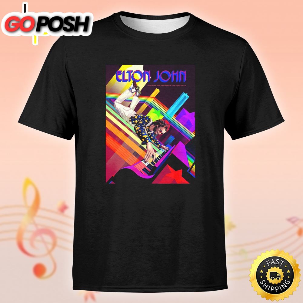 Elton John Troubadour 1970 by Kevin Tong Unisex Tshirt