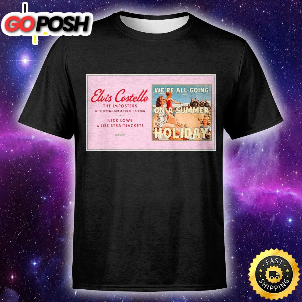 Elvis Costello & The Imposters Were All Going On A Summer Holiday Tour Unisex Tshirt