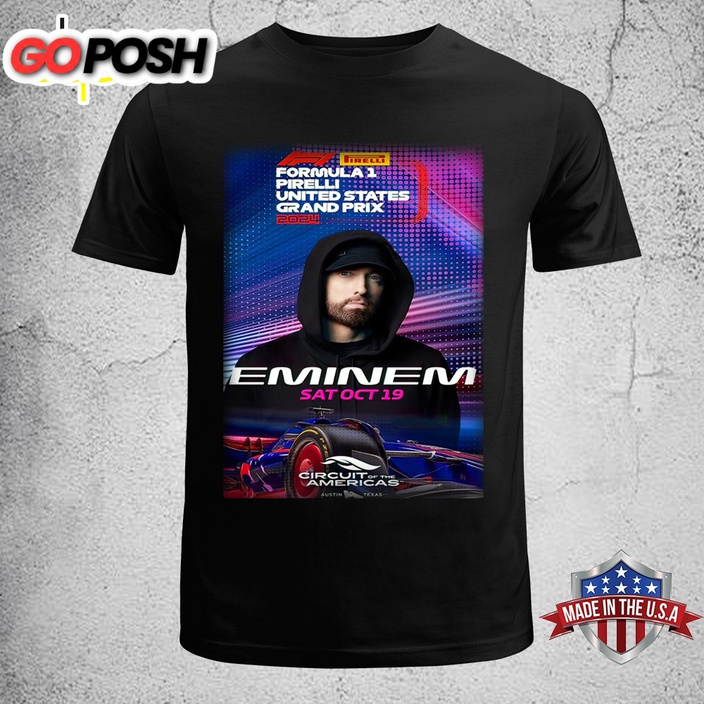 Eminem At Oct 19 Formula 1 Pirelli United States Grand Prix Unisex T-Shirt