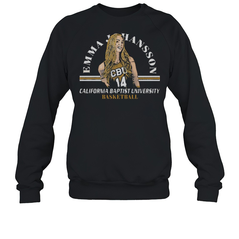 Emma Johansson Illustrated California Baptist Lancers University Basketball Western Athletic Conference T-shirt