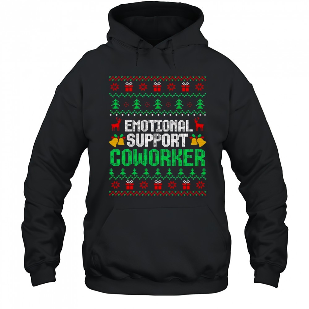 Emotional support coworker ugly Christmas shirt