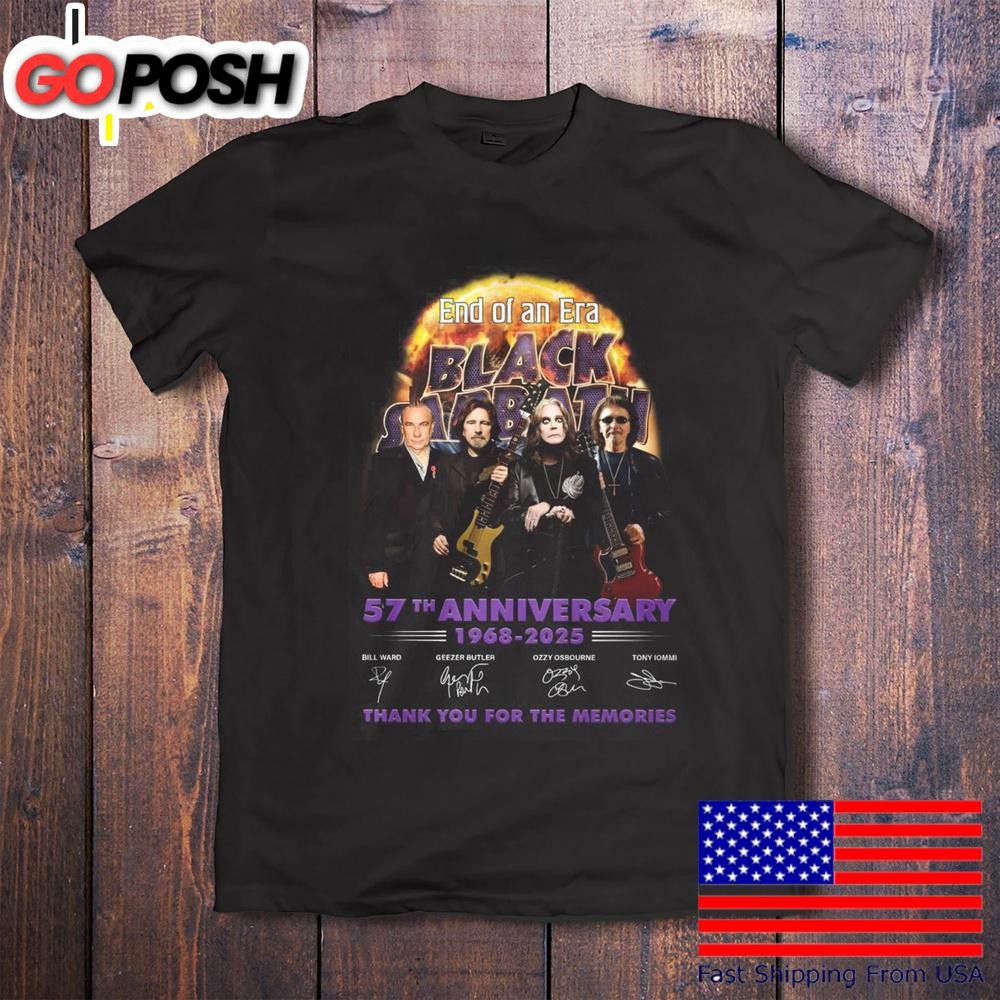 End Of An Era Black Sabbath 2025 T-Shirt