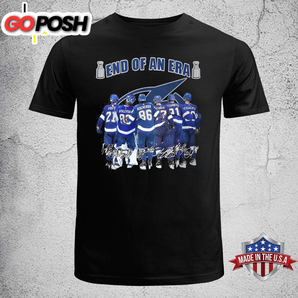 End Of An Era Tampa Bay Lightning Hockey Team Player Signature T Shirt