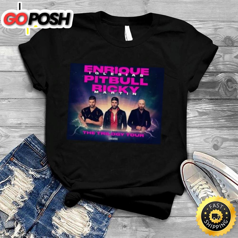 Enrique Iglesias Ricky Martin And Pitbull The Trilogy Tour 2025 Shirt