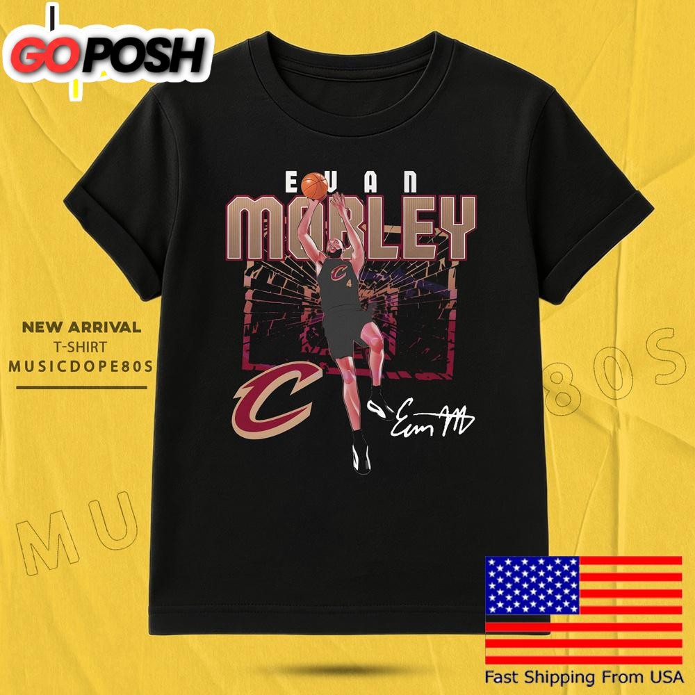 Evan Mobley Cleveland Cavaliers Shattered Signature T Shirt