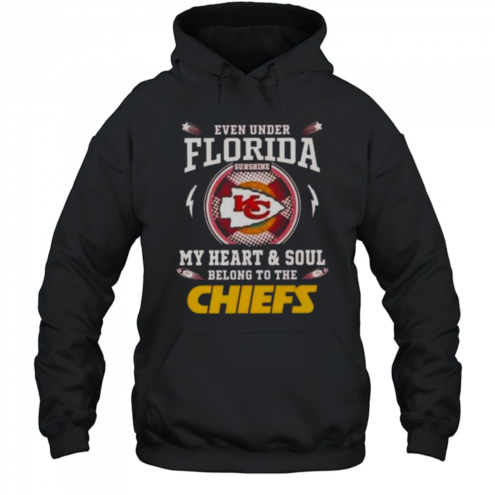 Even Under Florida Sunshine My Heart And Soul Belong To The Kansas City Chiefs T-Shirt