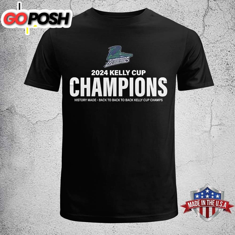 Everblades Back To Back To Back 2025 Kelly Cup Champions Shirt