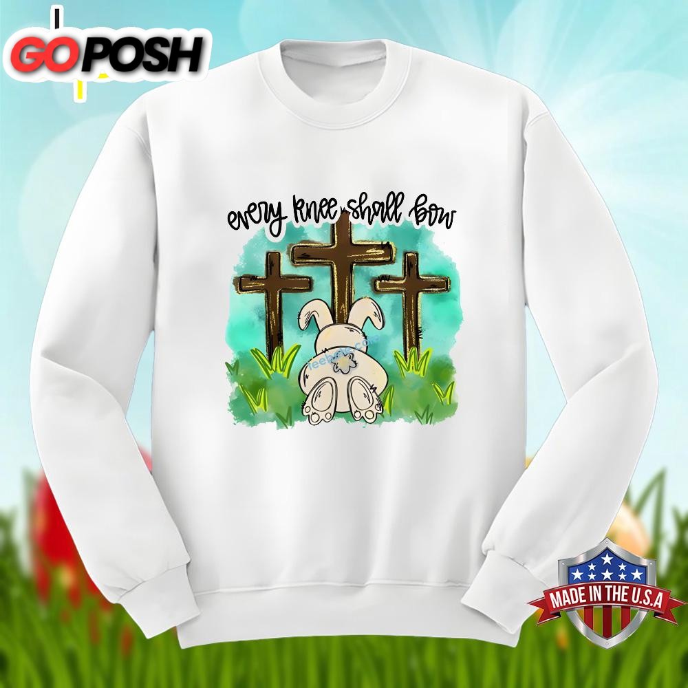 every-knee-shall-bow-and-bunny-cross-easter-shirt-men-women-f31shgug Every Knee Shall Bow And Bunny Cross Easter Shirt Men Women