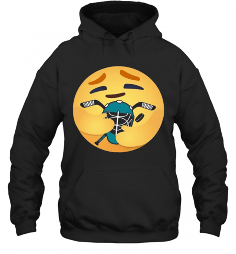 Facebook Care Emoji Hugging Hockey T-Shirt