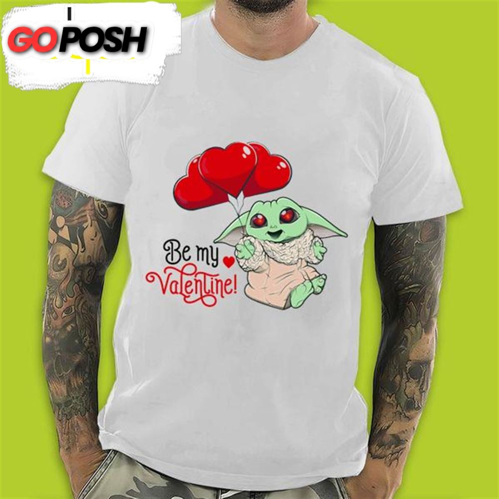 Fall In Love Baby Yoda Be My Valentines Day T-Shirt
