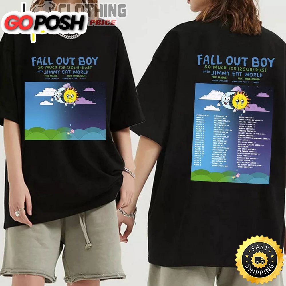 Fall Out Boy Band World Tour 2024 Merch, Fall Out Boy So Much For 2our Dust Shirt