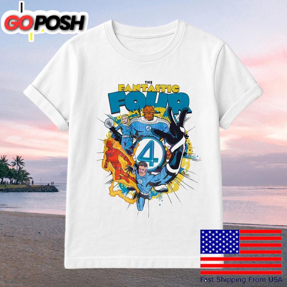 Fantastic Four Comic Superhero Family Retro Marvel T-Shirt