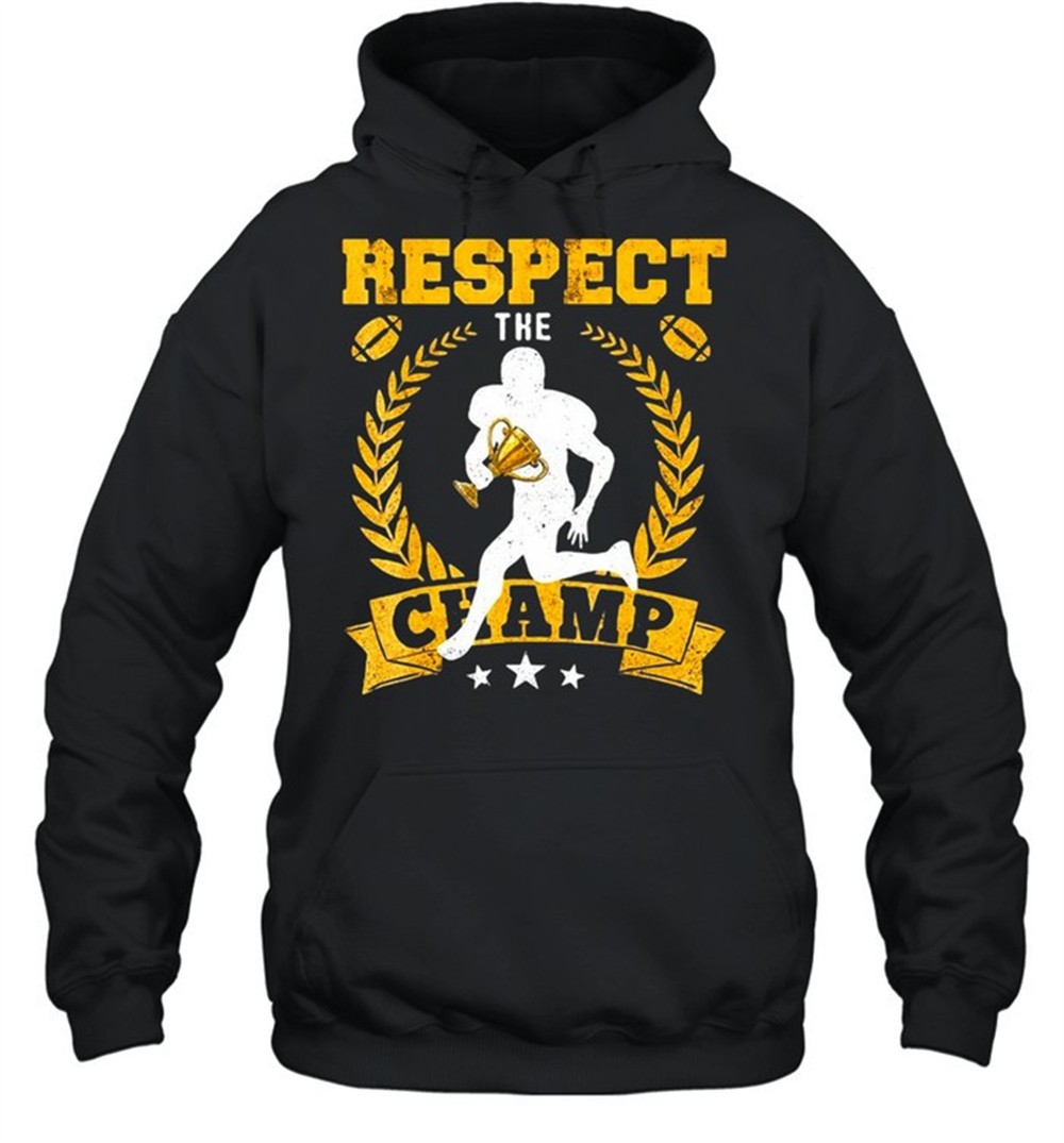 Fantasy Football League Champion Respect Champ Trophy T-shirt