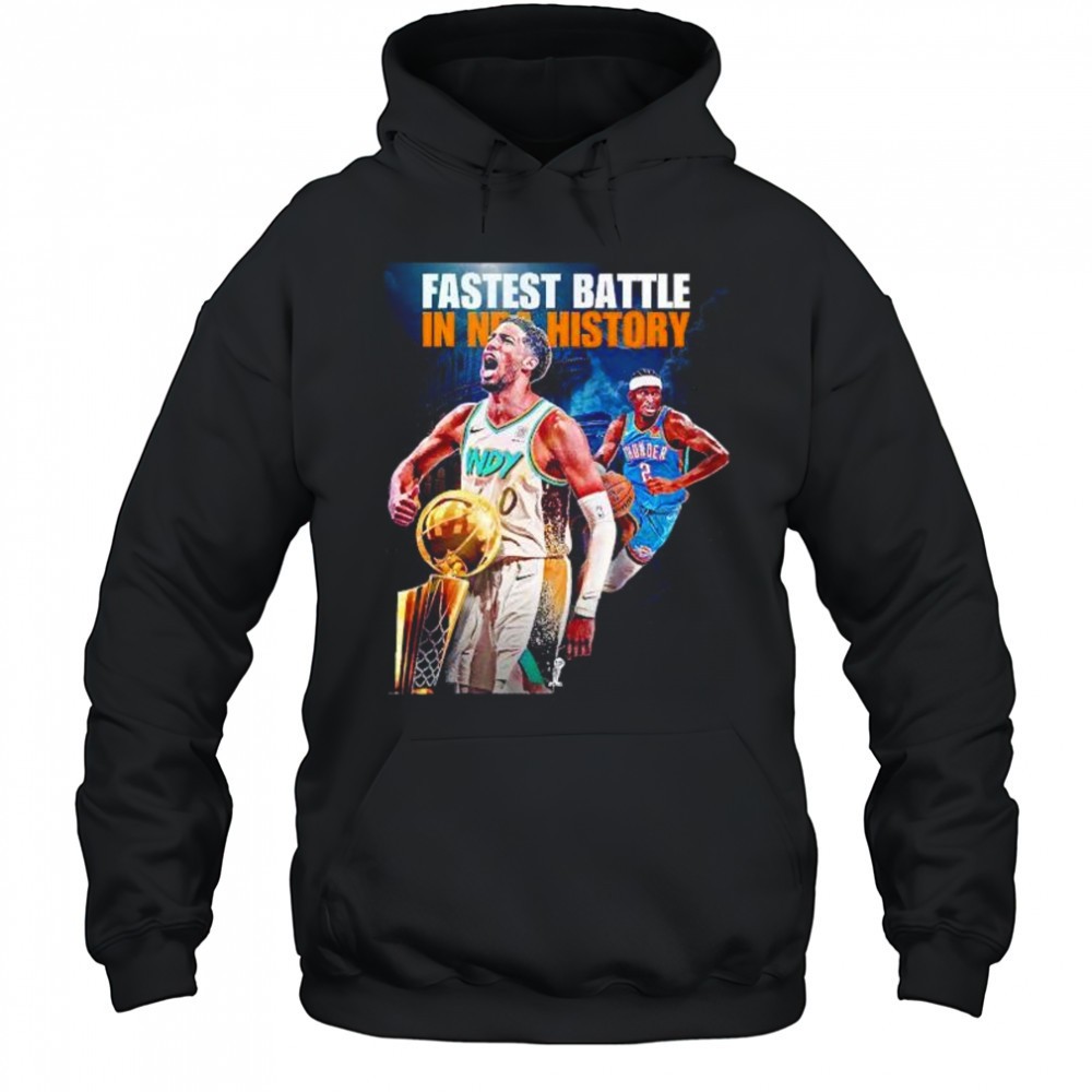 Fastest battle in NBA history Pacers and Thunder matchup shirt