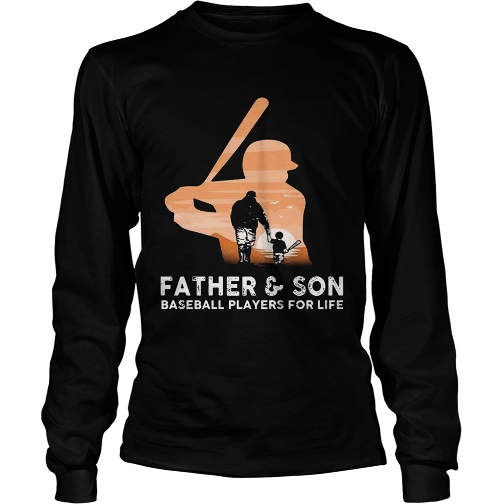 Father and son baseball players for life T shirt