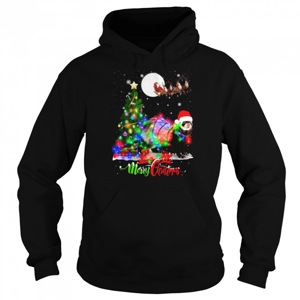 Ferrets Animal Merry Christmas Animal Shirt