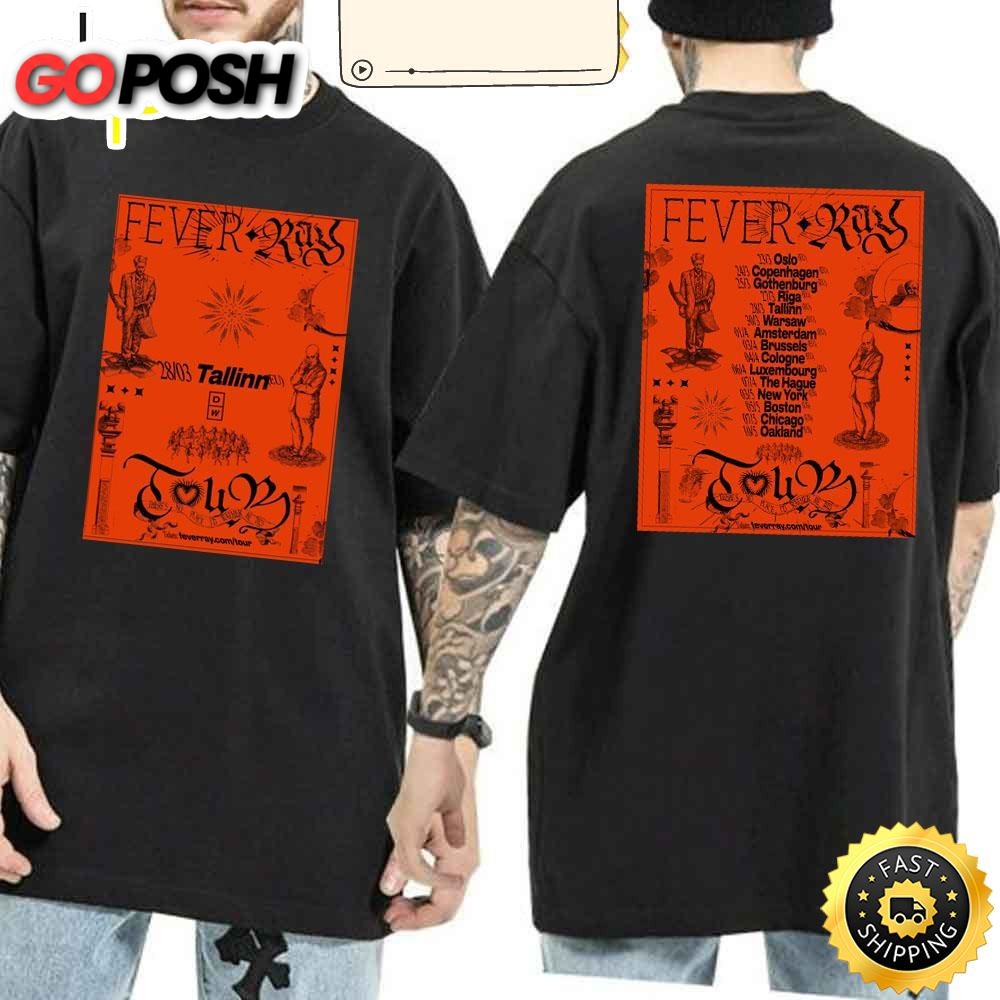 Fever Ray Tallinn 2023 Tour Dates Double Side Unisex T-Shirt