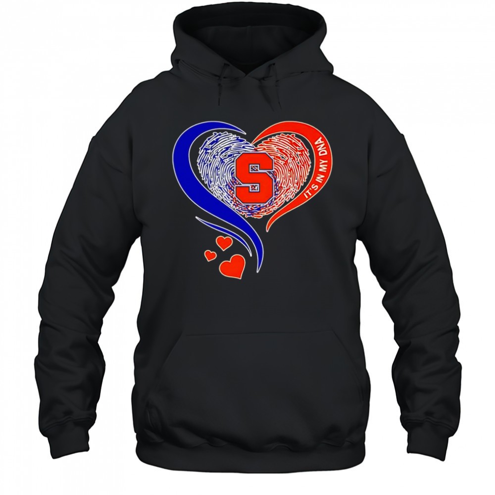 Fingerprint heart its in my DNA Syracuse Orange shirt