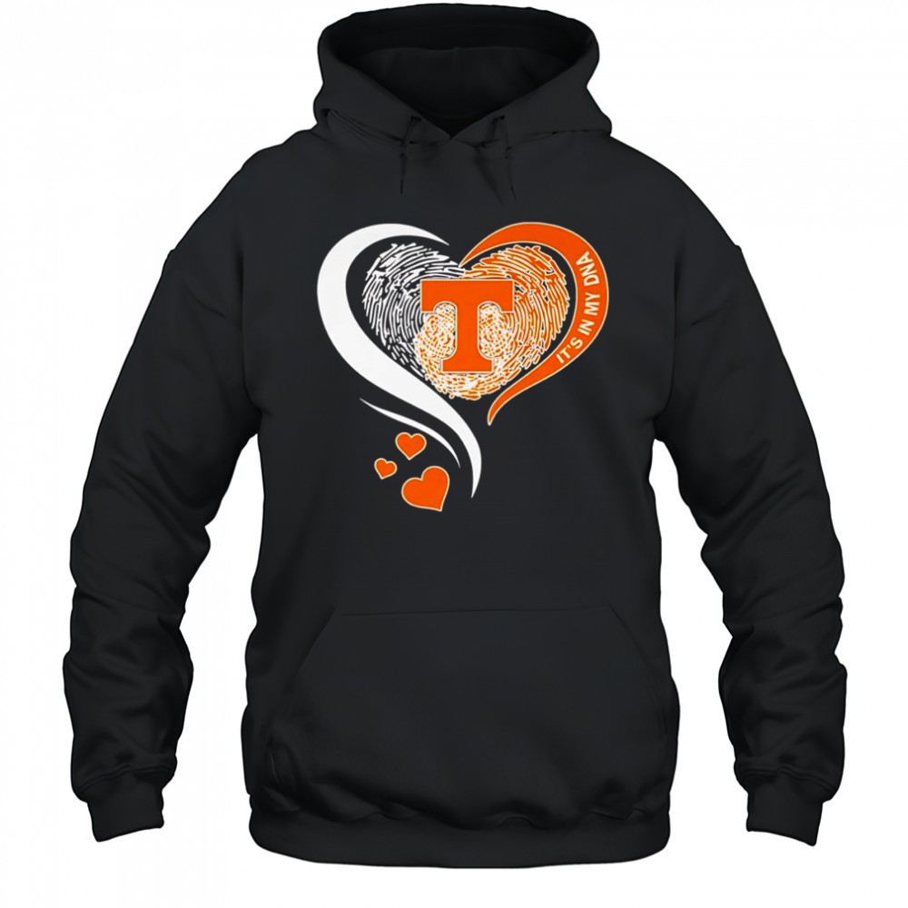 Fingerprint heart its in my DNA Tennessee Volunteers shirt