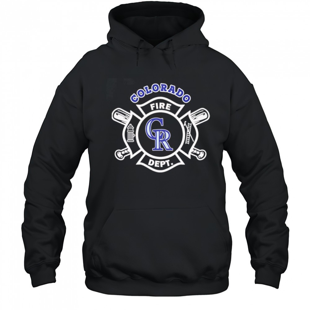 Fire dept Colorado Rockies baseball shirt