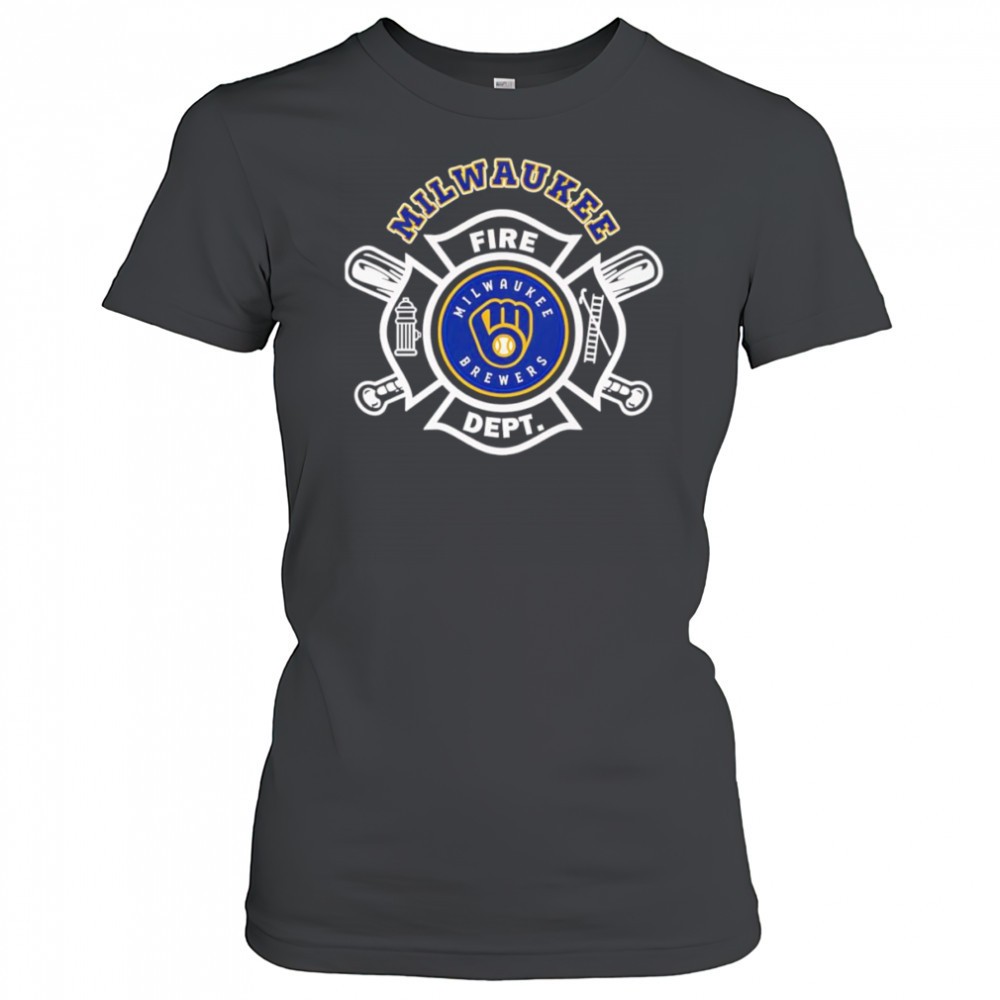 fire-dept-milwaukee-brewers-baseball-shirt-8854w4hb Fire dept Milwaukee Brewers baseball shirt