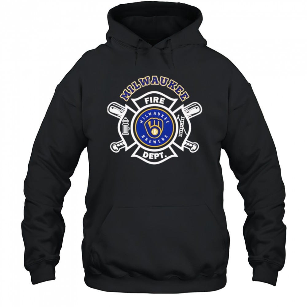 Fire dept Milwaukee Brewers baseball shirt