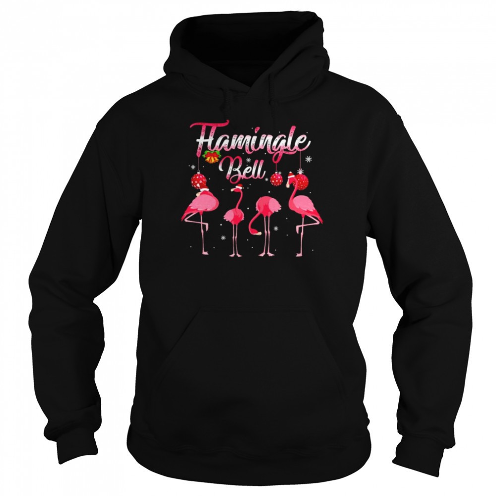 Flamingle Bell Pink Flamingo Christmas shirt